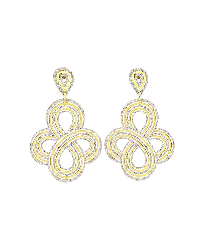 Small Vanite Glittler Golden Earrings