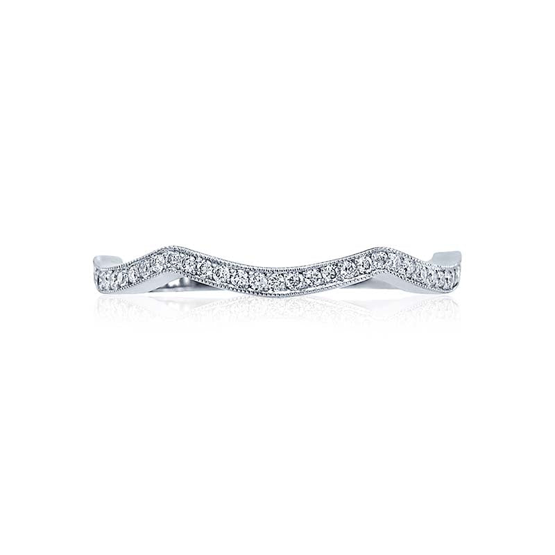 Tacori Platinum Ribbon Curved Wedding Band - 2565B-1