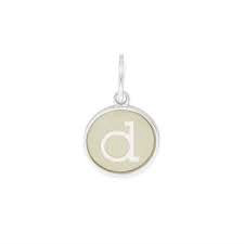 Letter D Etching Charm (Silver)