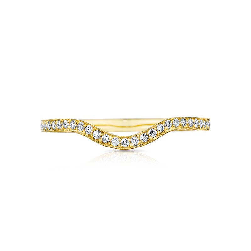 Tacori 18k Yellow Gold Sculpted Crescent Curved Wedding Band - 2664B12Y