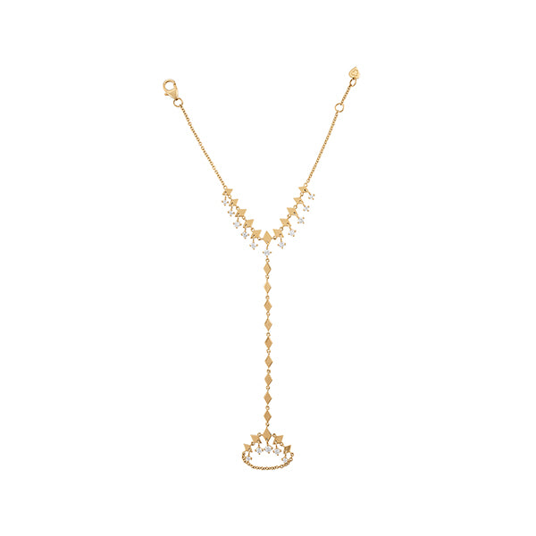 Eden Presley 14k Yellow Gold Shine Handchain Bracelet - ED-B023-DIA