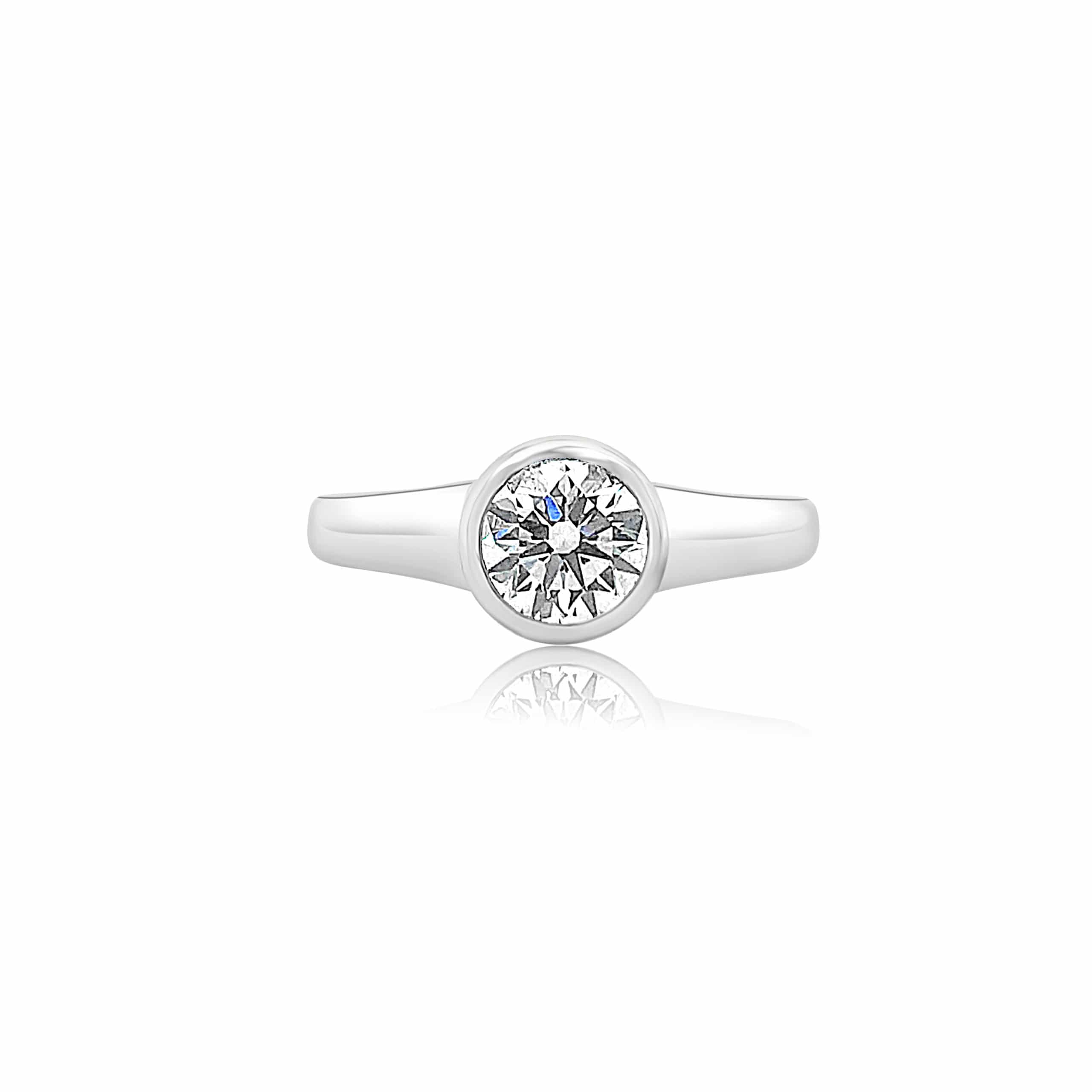 Bezel Set Engagement Ring
