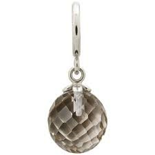 Smokey Love Drop Charm (Silver/Grey)