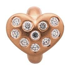 White Heart of Love Charm (Rose-Gold/White)