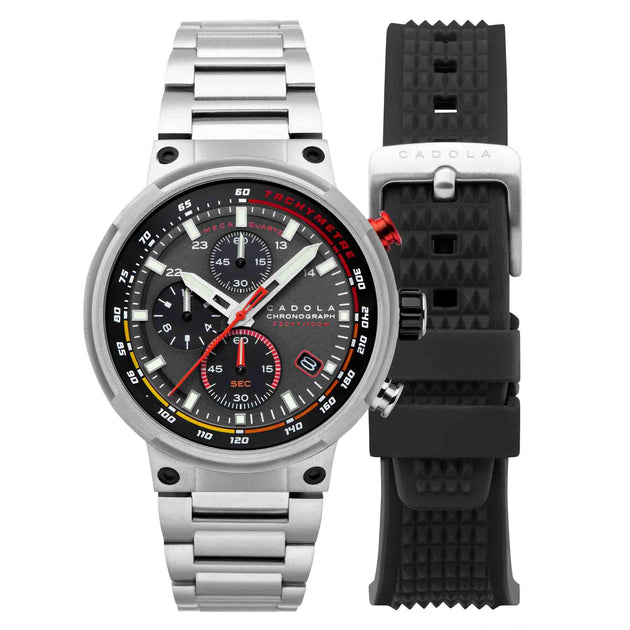 Cadola Surtees Meca Quartz Chronograph Graphite Black