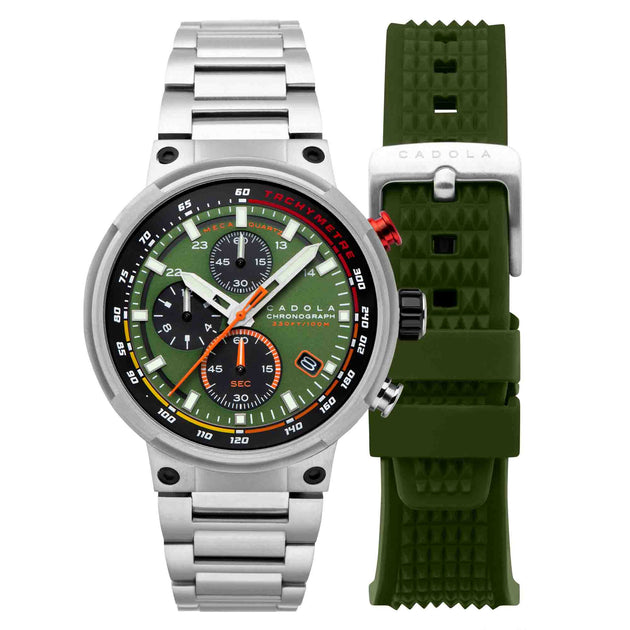 Cadola Surtees Meca Quartz Chronograph Grid Green