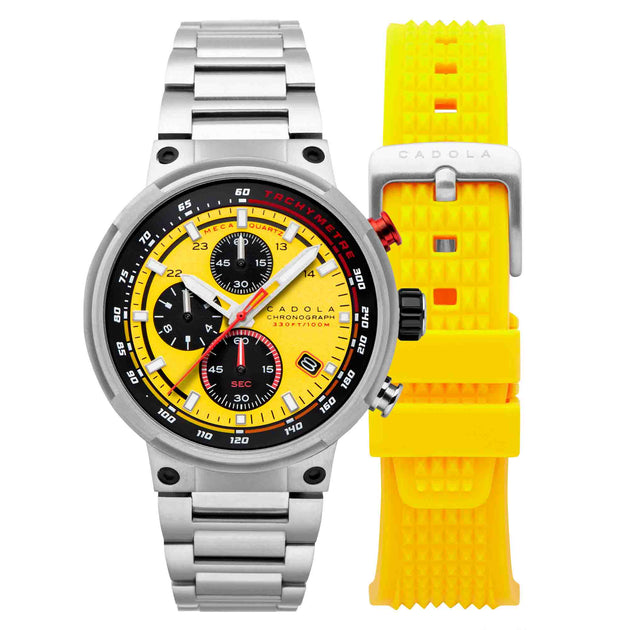 Cadola Surtees Meca Quartz Chronograph Hazard Yellow