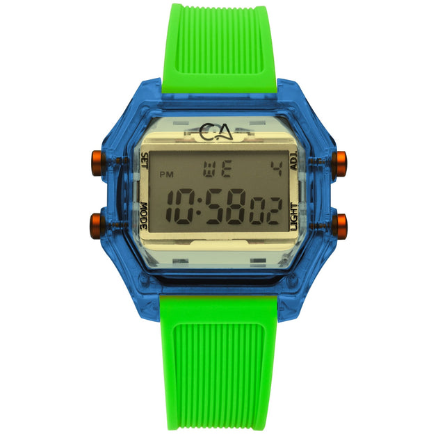 California Watch Co. Venice Beach Digital Blue Yellow Lime