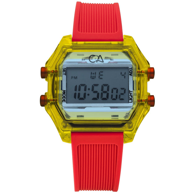 California Watch Co. Venice Beach Digital Yellow Blue Red