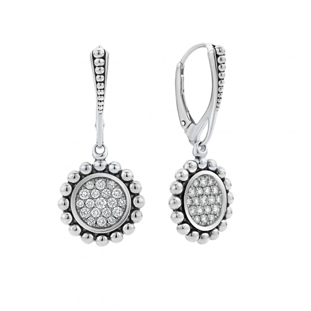 Lagos Caviar Spark Diamond Drop Earrings- 01-81789-DD
