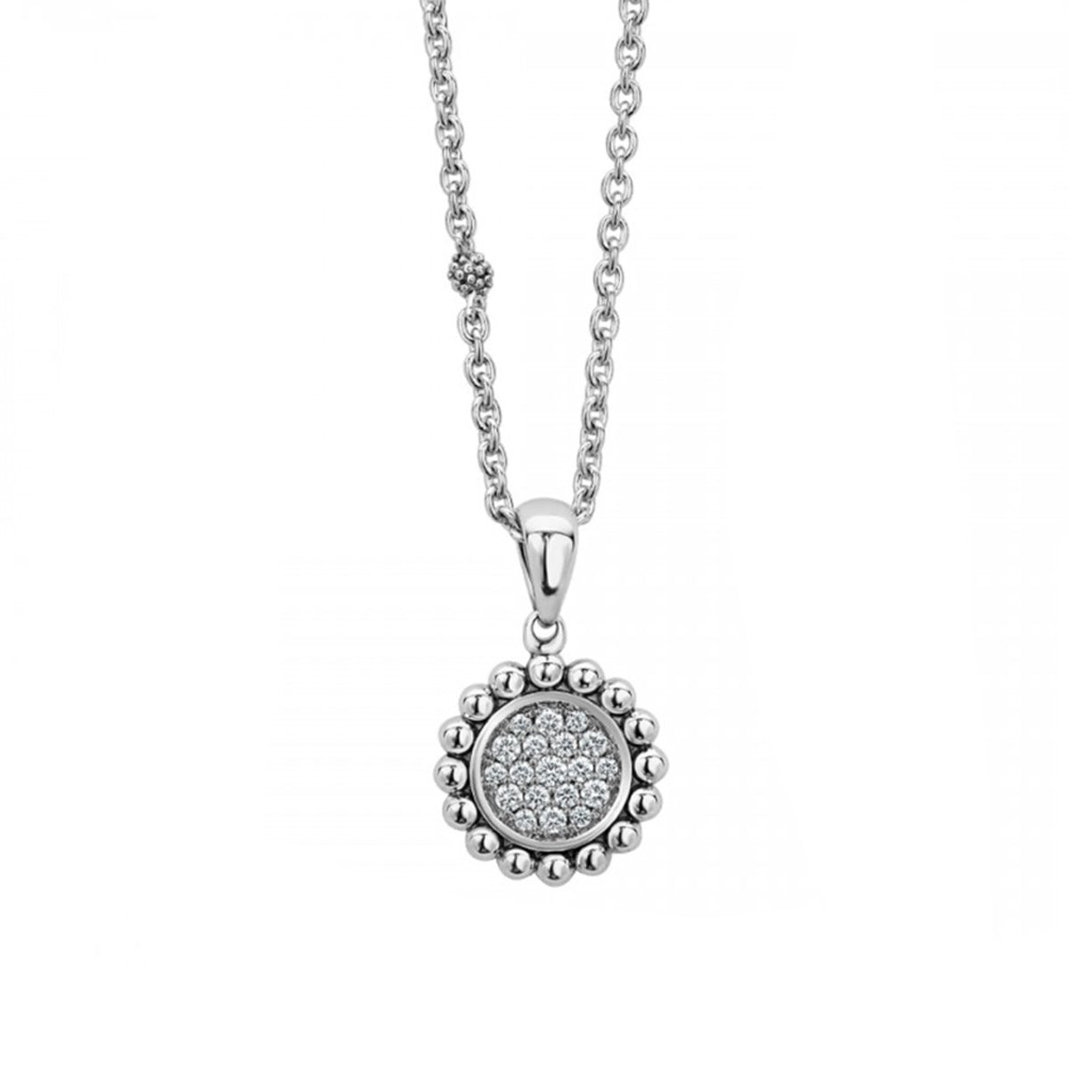 Lagos Caviar Spark Diamond Pendant Necklace- 07-81123-DDML