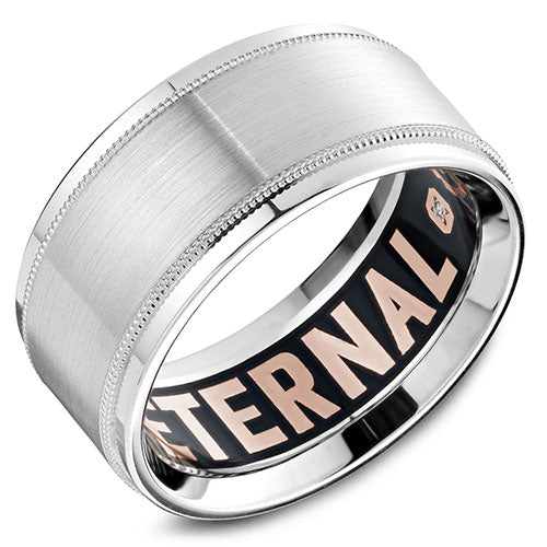 Carlex G4 18k White Gold Men's Diamond Wedding Band - CX4-0005W-S