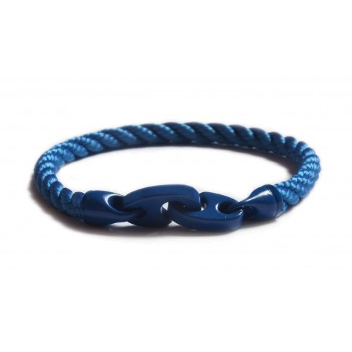 The Signal Single Wrap Rope Bracelet (Deep/Ocean Blue)