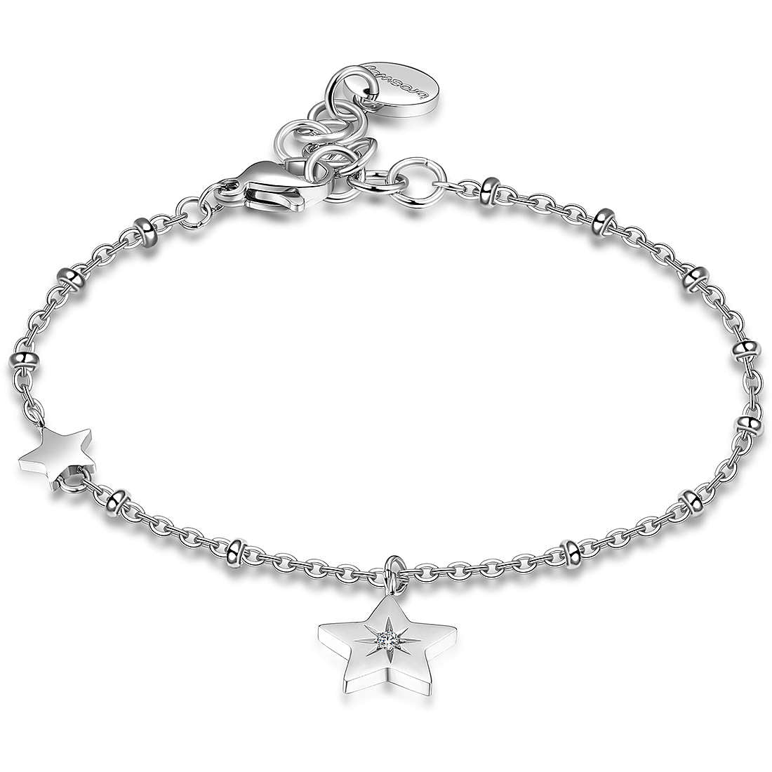 Chant Star Crystal Pendant Bracelet (Silver)