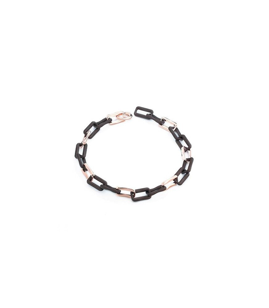 Black and Rose Rectangle Bracelet