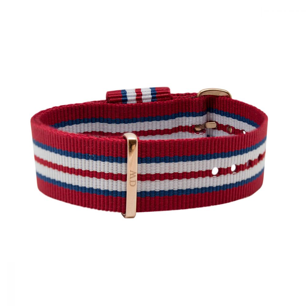 Classic Exeter Watch Strap (Red/Blue/White/Rose-Gold)