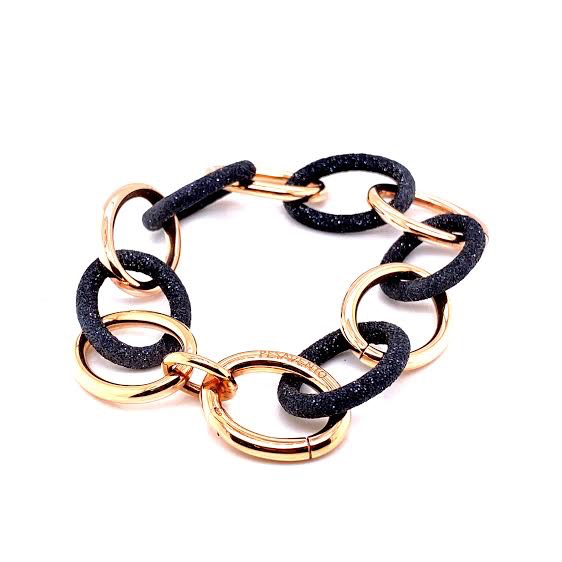 Dust of Dreams Alternating Link Bracelet (Rose-Gold;Black)