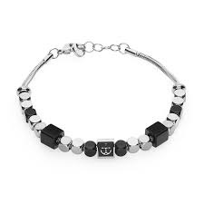 TJ Man Anchor Beads Bracelet (Silver)