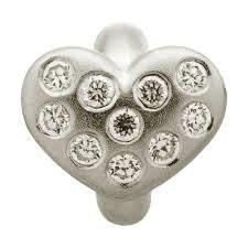 White Heart of Love Charm (Silver/White)