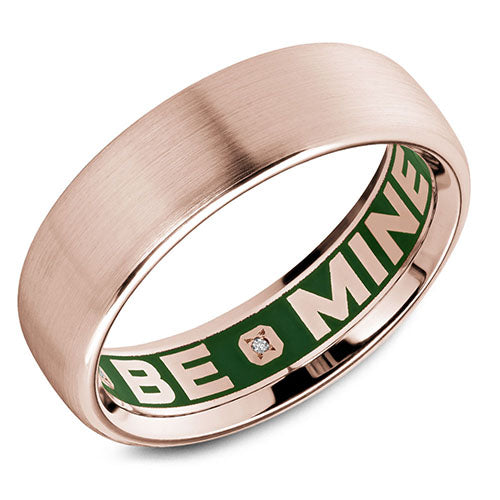 Carlex G4 18k Rose Gold Men's Diamond Wedding Band - CX4-0011R-S