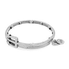 Trident Wrap Bangle Bracelet (Silver)