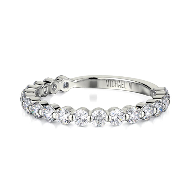 Michael M 18K White Gold Diamond Bubble Band - B315-2.15