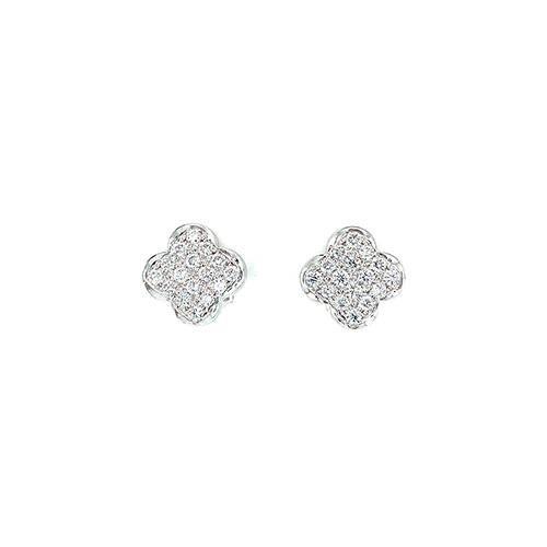 Diamond Clover Earrings