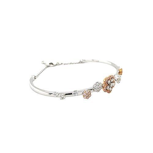 Diamond Flower Bangle