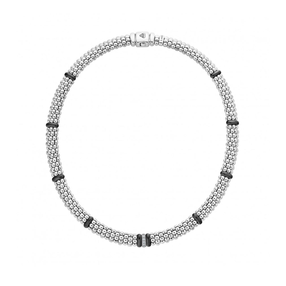Lagos Black Diamond Caviar Necklace- 04-81106-CB16