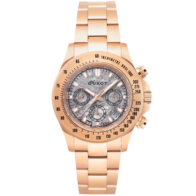 Duxot Atlantica Cubic Zirconium Chronograph Rose Gold Limited Edition