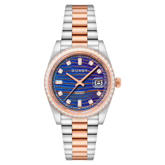 Duxot Serenata Rainbow Diver Automatic Rose Gold Damascus Limited Edition