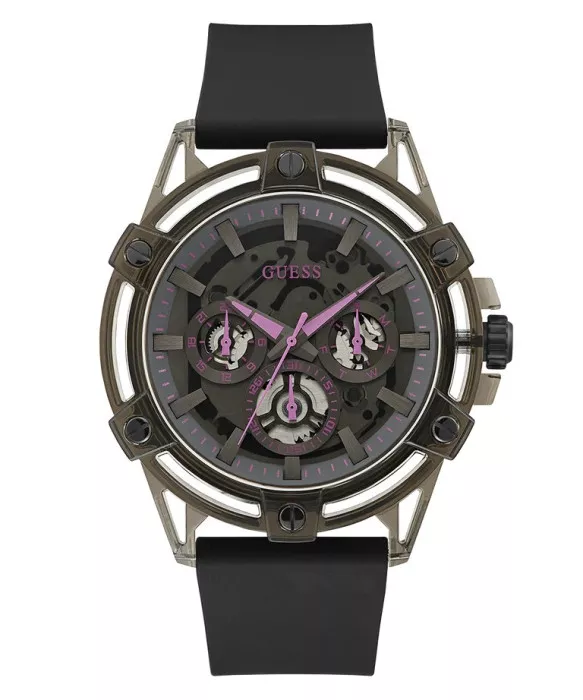 Guess® Multi Dial 'Sporting Pink Limited Edition' Men's Watch GW0032G2