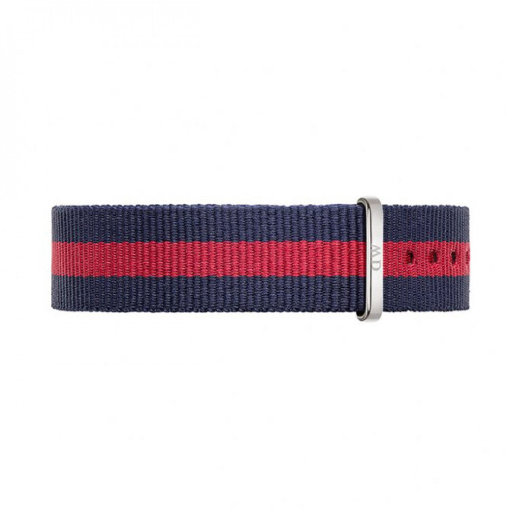 Classic Oxford Watch Strap (Navy Blue/Red/Silver)