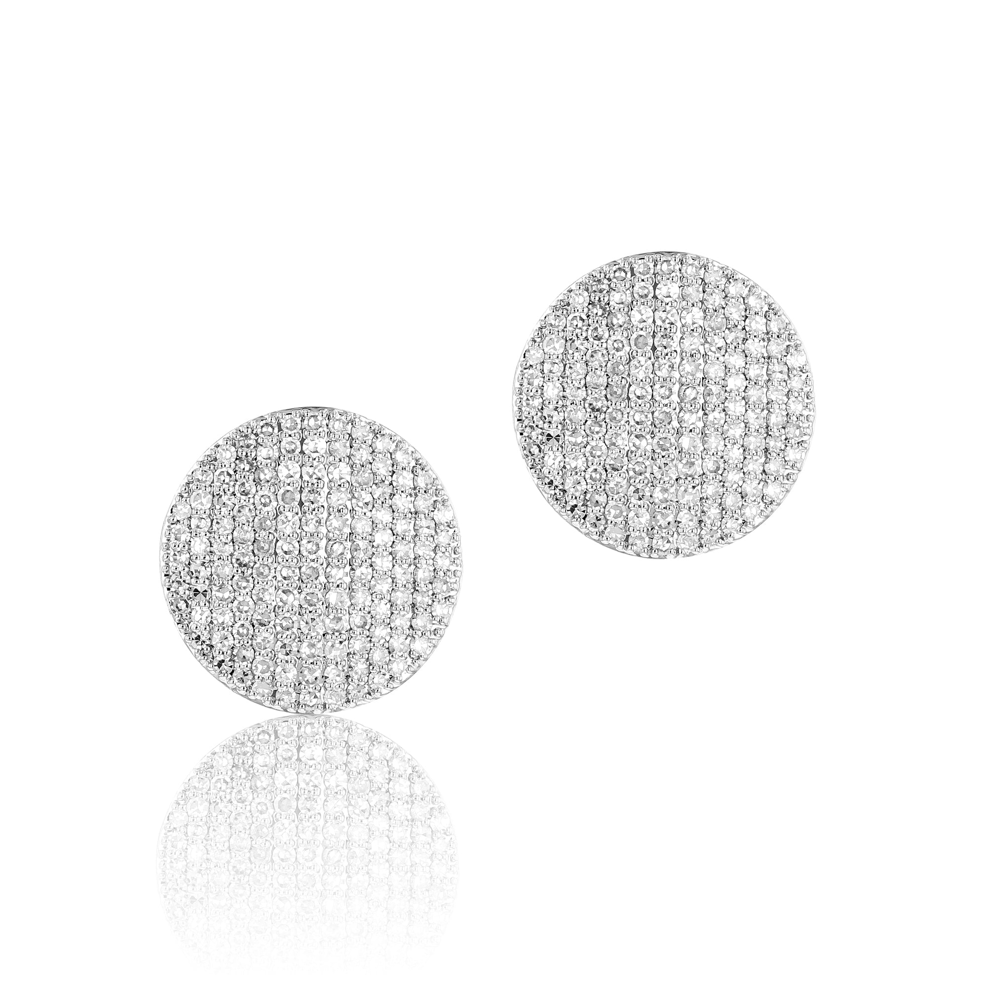 Phillips House 14K White Gold 1.28ctw Diamond Large Infinity Stud Earrings- E1754DW