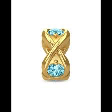 Sky Blue Infinity Ocean Charm (Gold/Sky Blue)