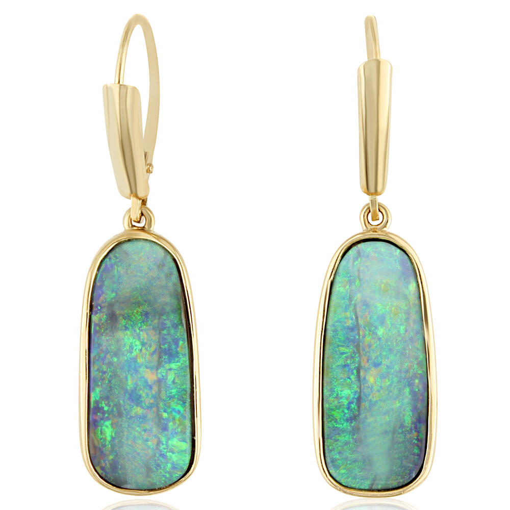 Parlé 14K Yellow Gold Boulder Opal Earrings