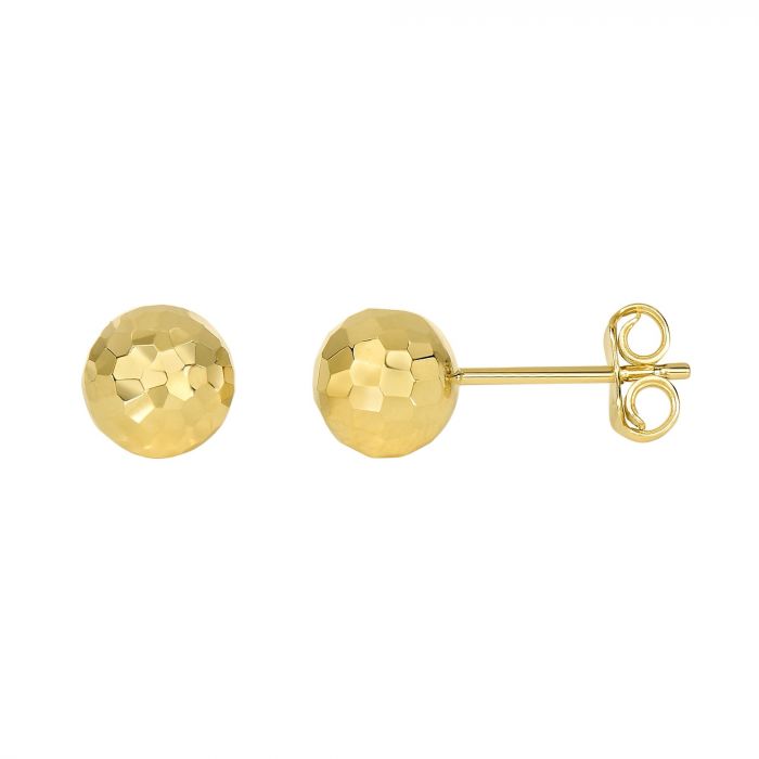 14K Gold 7mm Post Earring