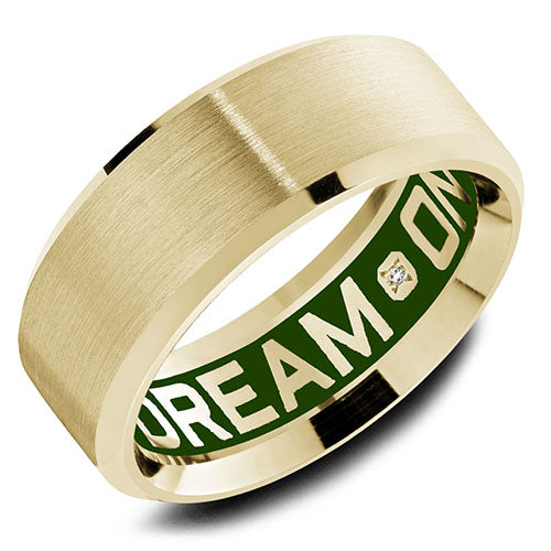 Carlex G4 18k Yellow Gold Men's Diamond Wedding Band - CX4-0012Y-S