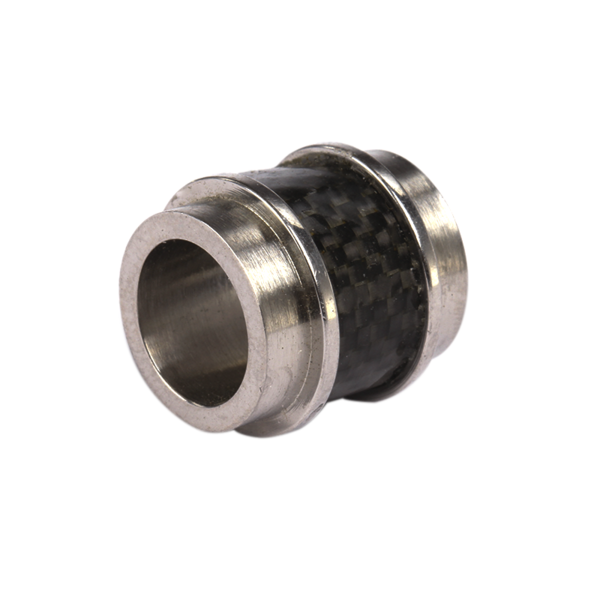 Silver and Black Patterned Steel Link