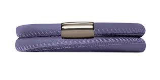 Purple Sage Double Wrap Leather Bracelet (Silver/Purple)