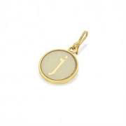 Letter J Etching Charm (14kt Gold)