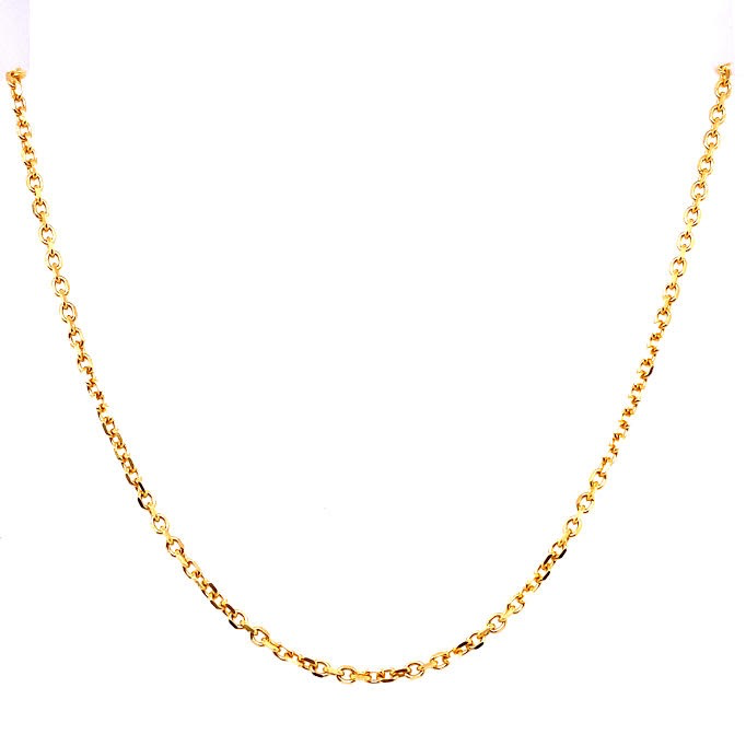 14K Rolo Link Gold Chain (1mm)