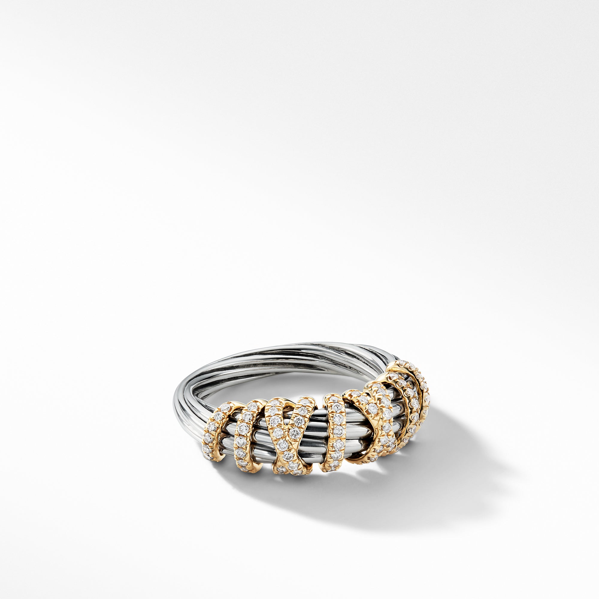 David Yurman Helena Ring with Diamonds and 18K Gold, 8mm - R13281DS8ADI