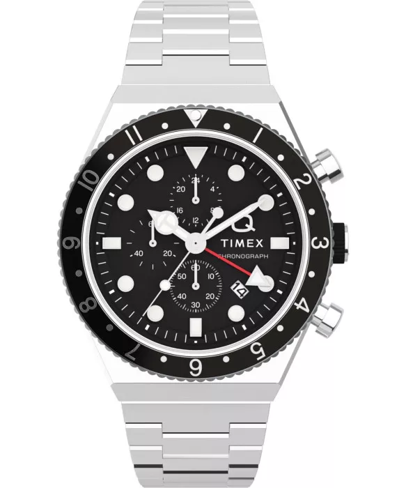 Timex® Chronograph 'Q Gmt Chrono' Men's Watch TW2V69800
