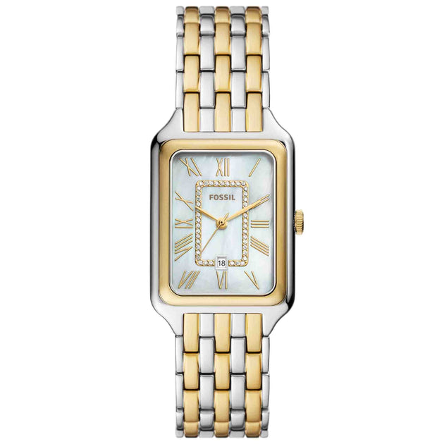Fossil Raquel Date Silver Gold SS