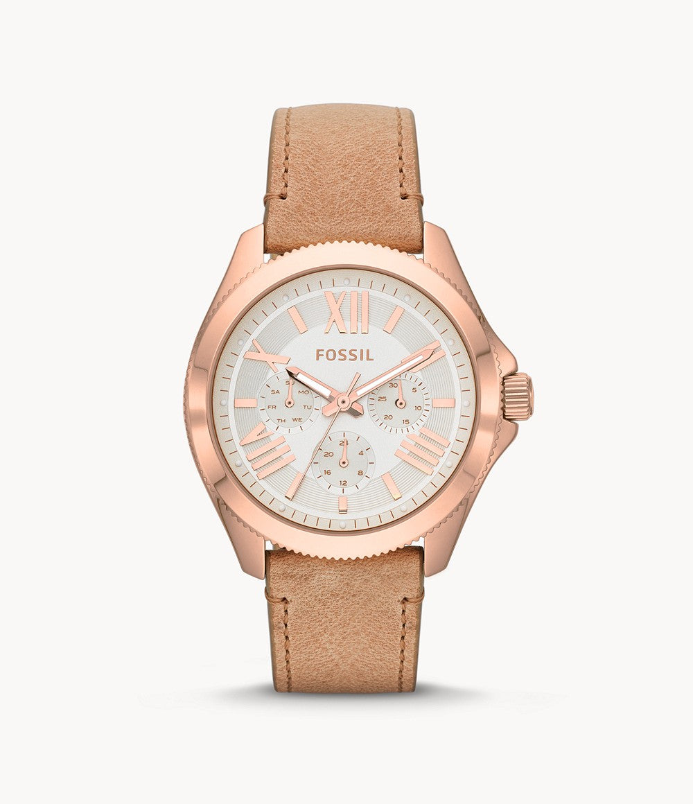 Cecile Multifunction Watch (Rose-Gold/Beige)