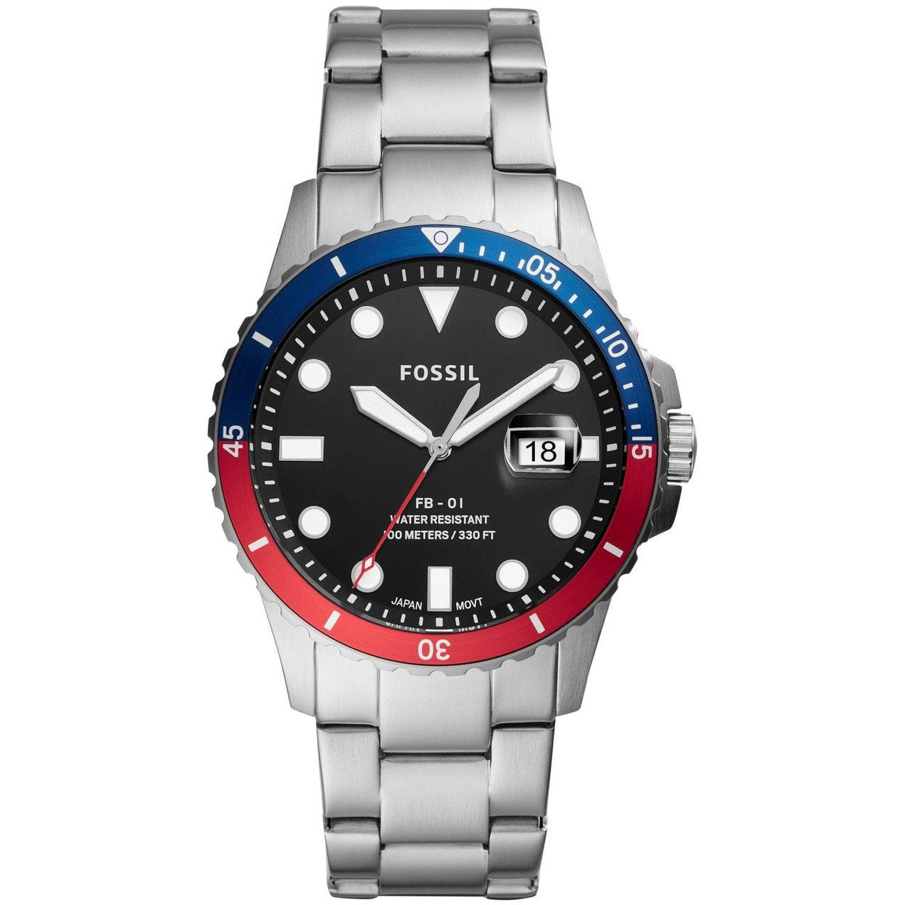 FB-01 Watch (Silver/Red/Blue)
