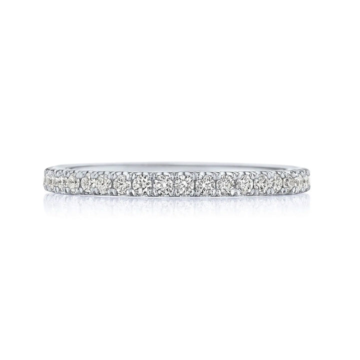 Tacori 18K White Gold Simply Tacori French Pavé Diamond Eternity Wedding Band - 2670BETW