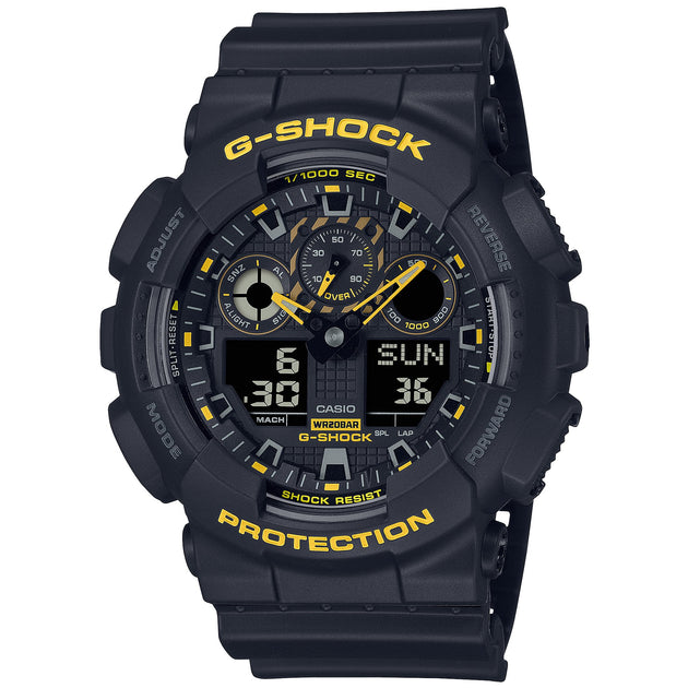 G-Shock GA100 Ana-Digi Black Yellow