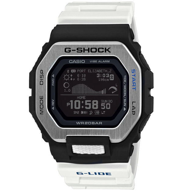 G-Shock GBX100-7 G-Lide Tidal Connected White Black
